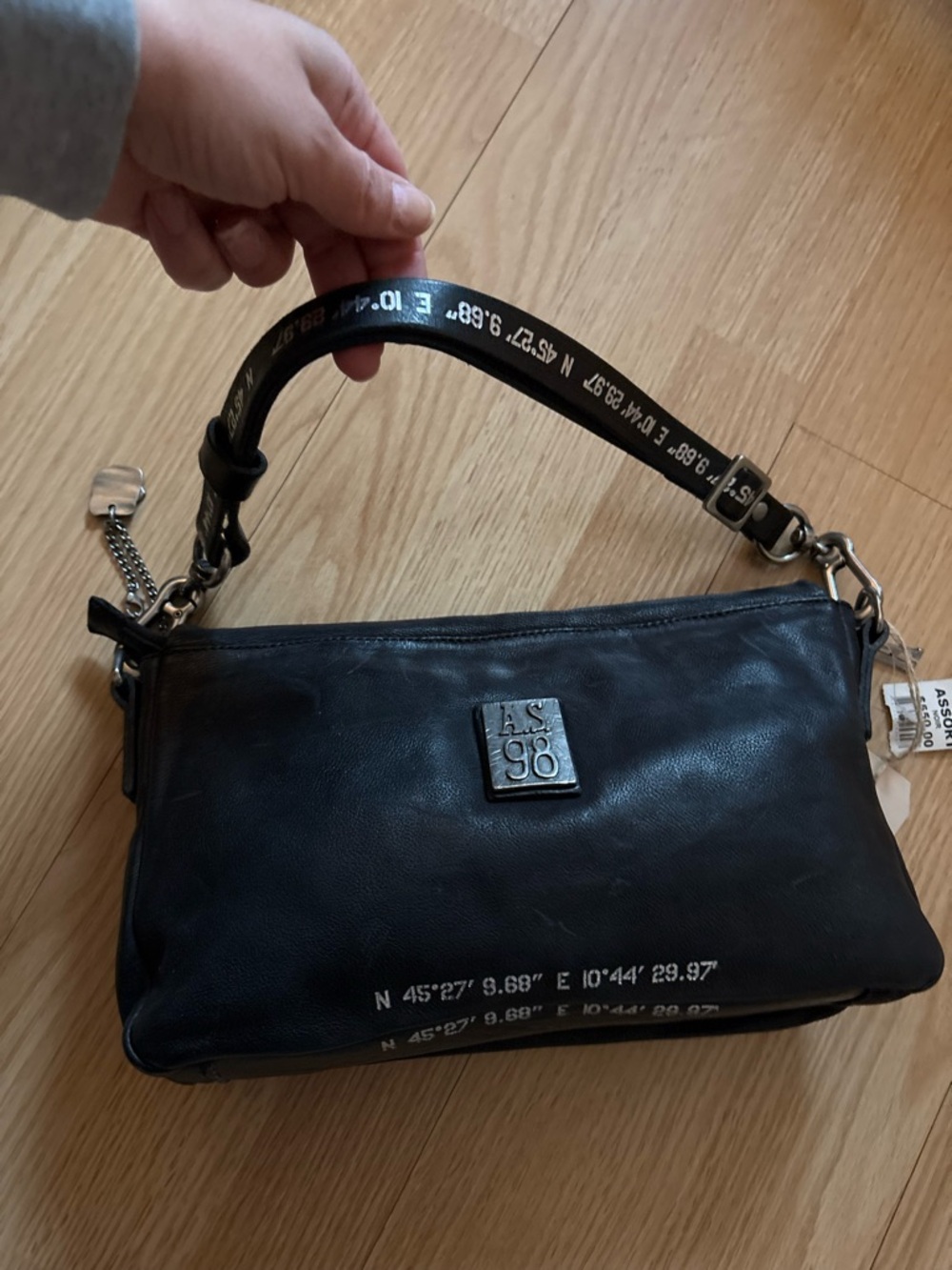 NWT- AS 98 real leather bag